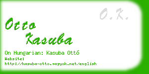 otto kasuba business card